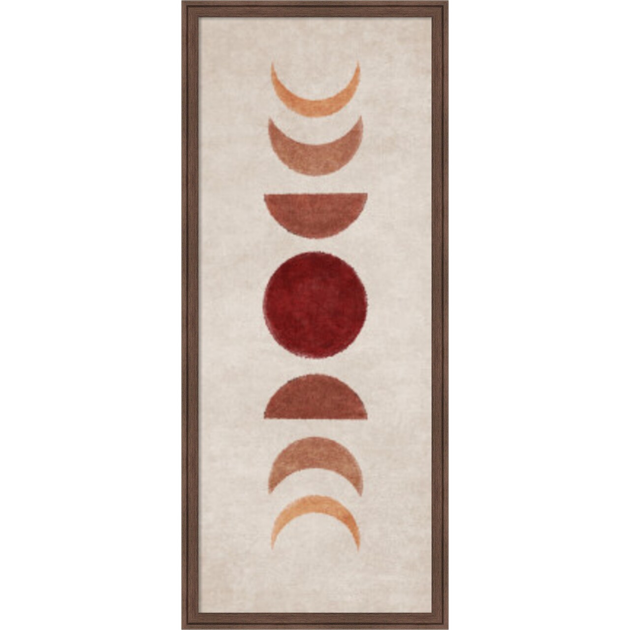 Amanti Art Framed Fabric Pinboard Bej Moon Phases Printed Bulletin Board for Use as a Vision Board or Wall Organization